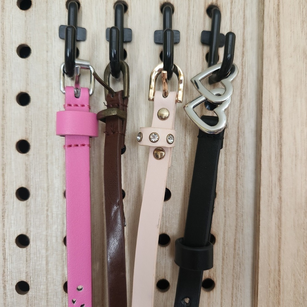 4 Kids Belts Pink,  Black,  Brown,  Peach Lengths Listed Below Girls